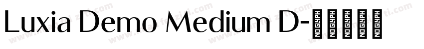 Luxia Demo Medium D字体转换